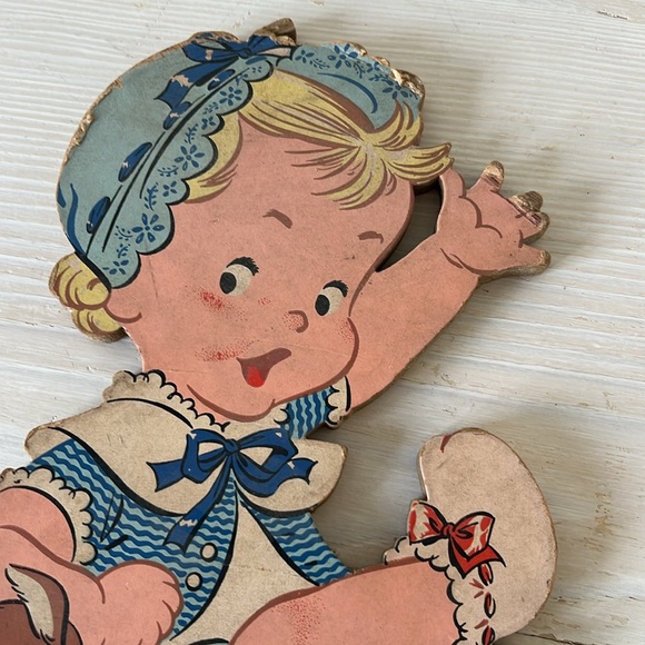 Vintage Nursery wall pin up, 1952 Mother Goose Pin-UPS by the Dolly Toy Co. - Picture 2 of 8